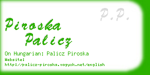 piroska palicz business card